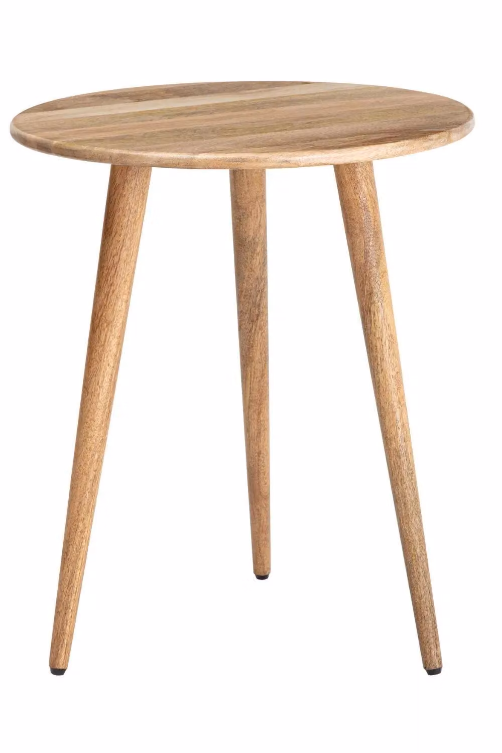 MH London Judy Round Solid Mango Wood Side Table in Natural Brown and Beige – 2