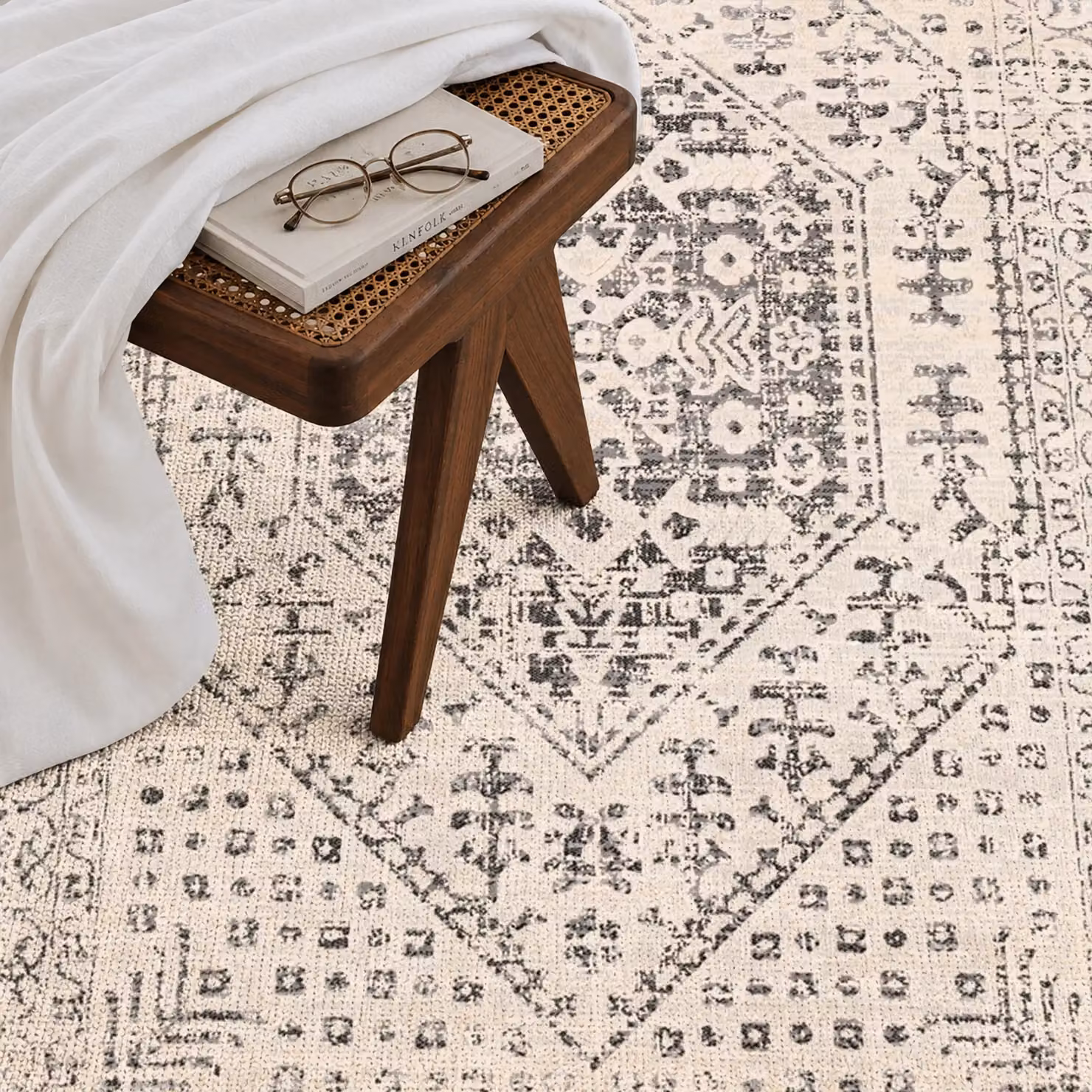 Livabliss City Vintage Boho Rug in Grey and Beige, W: 80 cm, L: 220 cm – 3