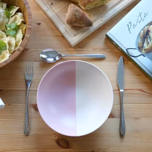Nicola Spring Pink Stoneware Pasta Bowl – 3