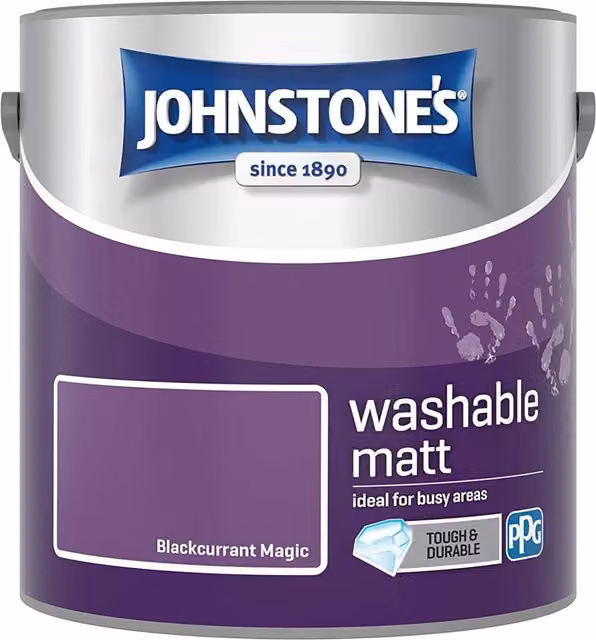 Johnstones Washable Matt Paint in Blackcurrent Magic Purple