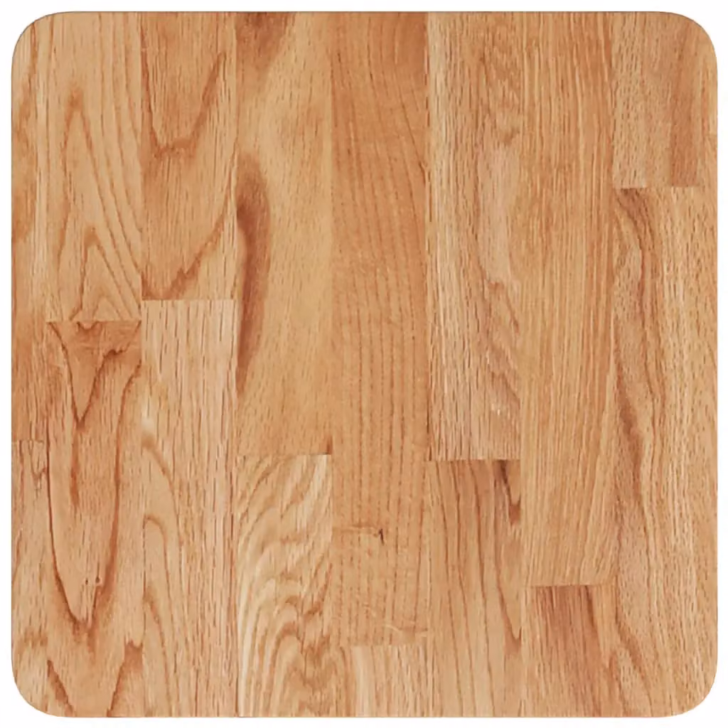 Berkfield Home Square Table Top in Light Brown Treated Solid Oak, W/D/H: 40 x 40 x 2.5 cm – 2