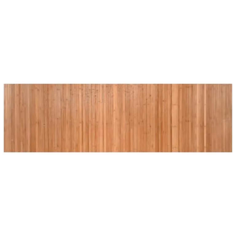 Berkfield Home Rectangular Bamboo Rug in Brown, W/D/H: 60 x 200 cm