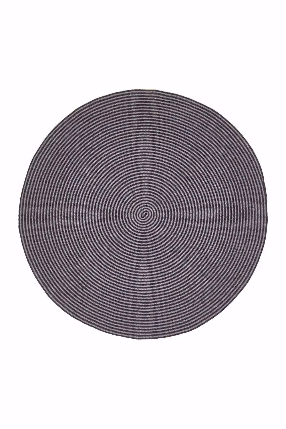 Homescapes Grey Handmade Woven Spiral Braided Round Rug, Diameter: 200 cm – 2