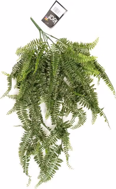 UV Resistant Artificial Hanging Boston Fern Bush in Green