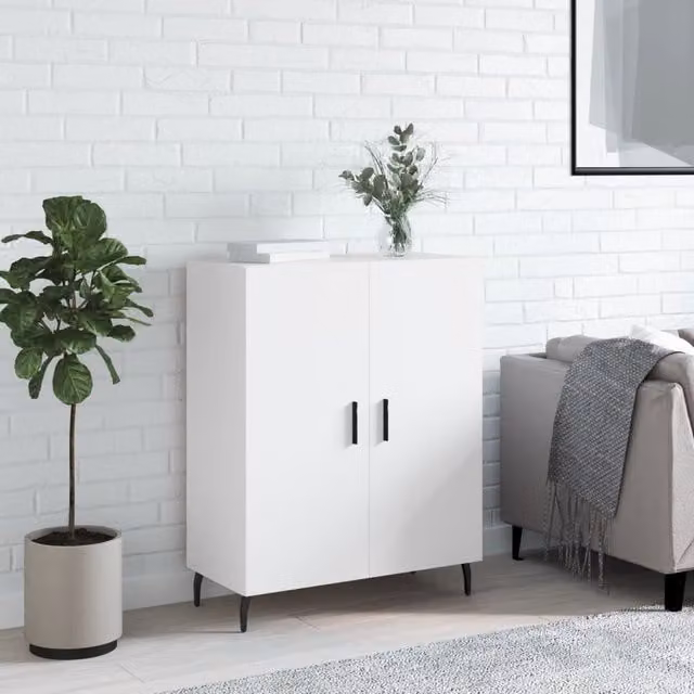 Berkfield Home White Classic Sideboard, W/D/H: 69.5 x 34.0 x 90.0 cm
