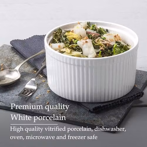 WM Bartleet & Sons 1750 T178 Traditional Porcelain Professional Soufflé Dish, 1.6 l, White – 5