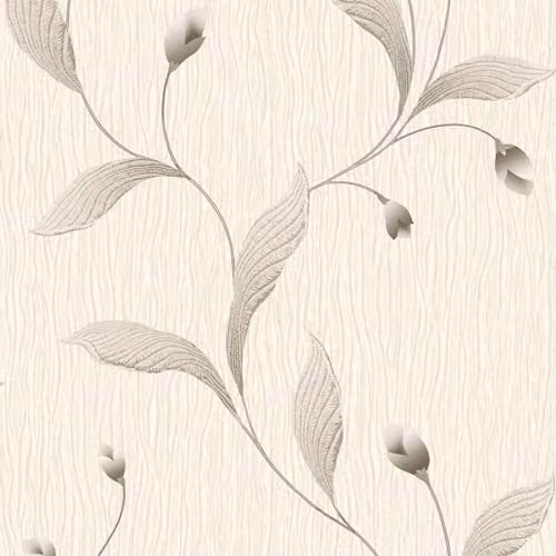 Belgravia Decor Tiffany Textured Floral Trail Wallpaper in Charcoal Grey