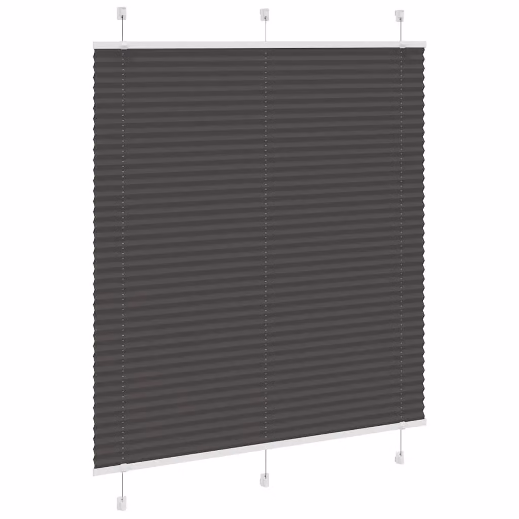 Berkfield Home Black Single Pleat Polyester Fabric Blind, W: 115 cm, H: 100 cm – 3