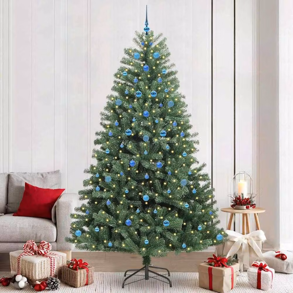 Berkfield Home Realistic Artificial Hinged Christmas Tree, Green, Height: 240 cm – 2