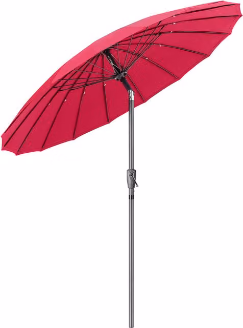 Christow Oriental Parasol Umbrella in Red and Pink with UPF 30 Protection, Diameter: 200 cm