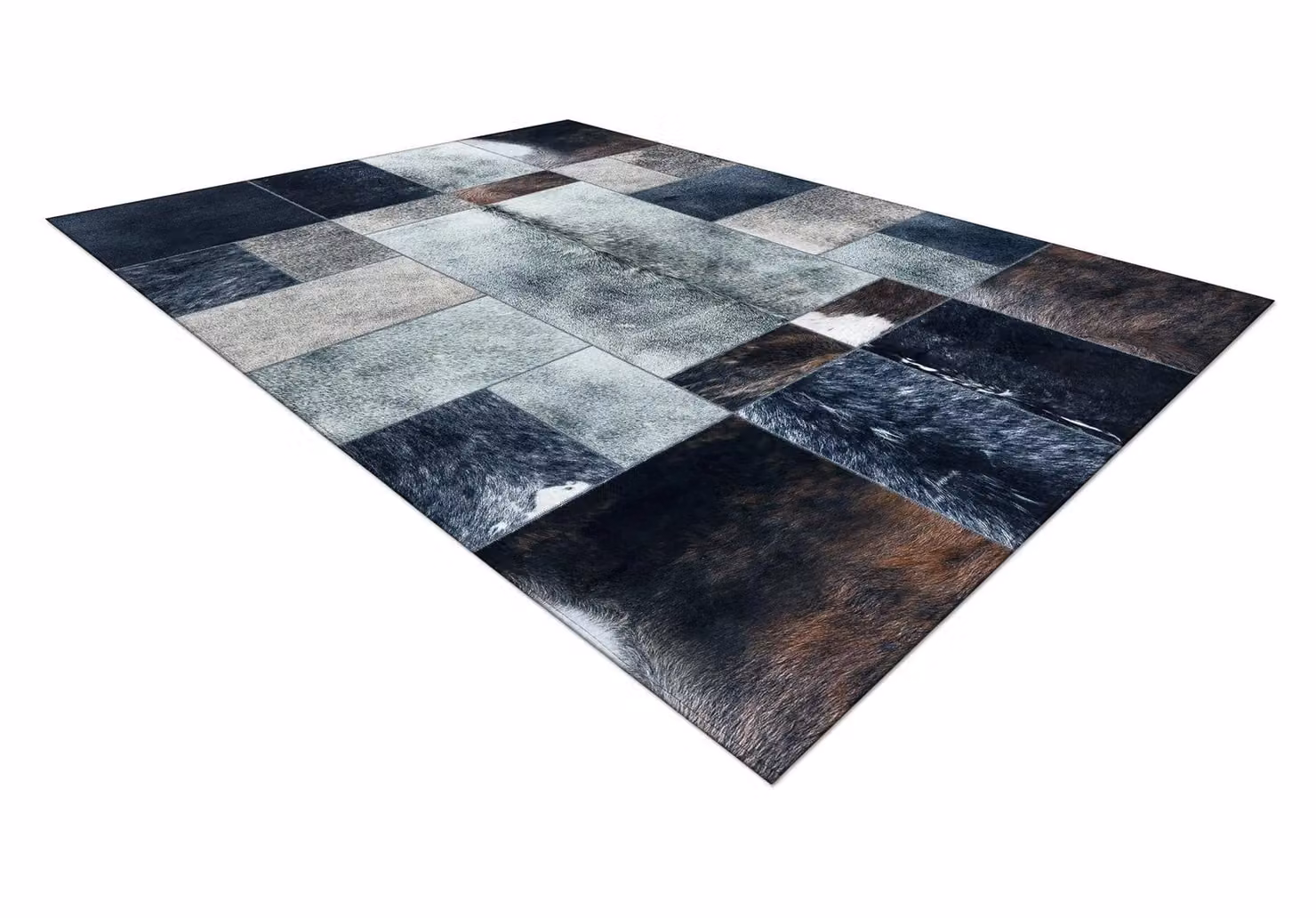 RugsX Andre Patchwork Modern Rug in Black and Multicolour, W: 120 cm x L: 170 cm – 3
