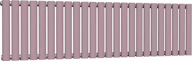 Lux Heat Oval Horizontal Radiator in Lavender Mist, W: 1440 mm, H: 400 mm