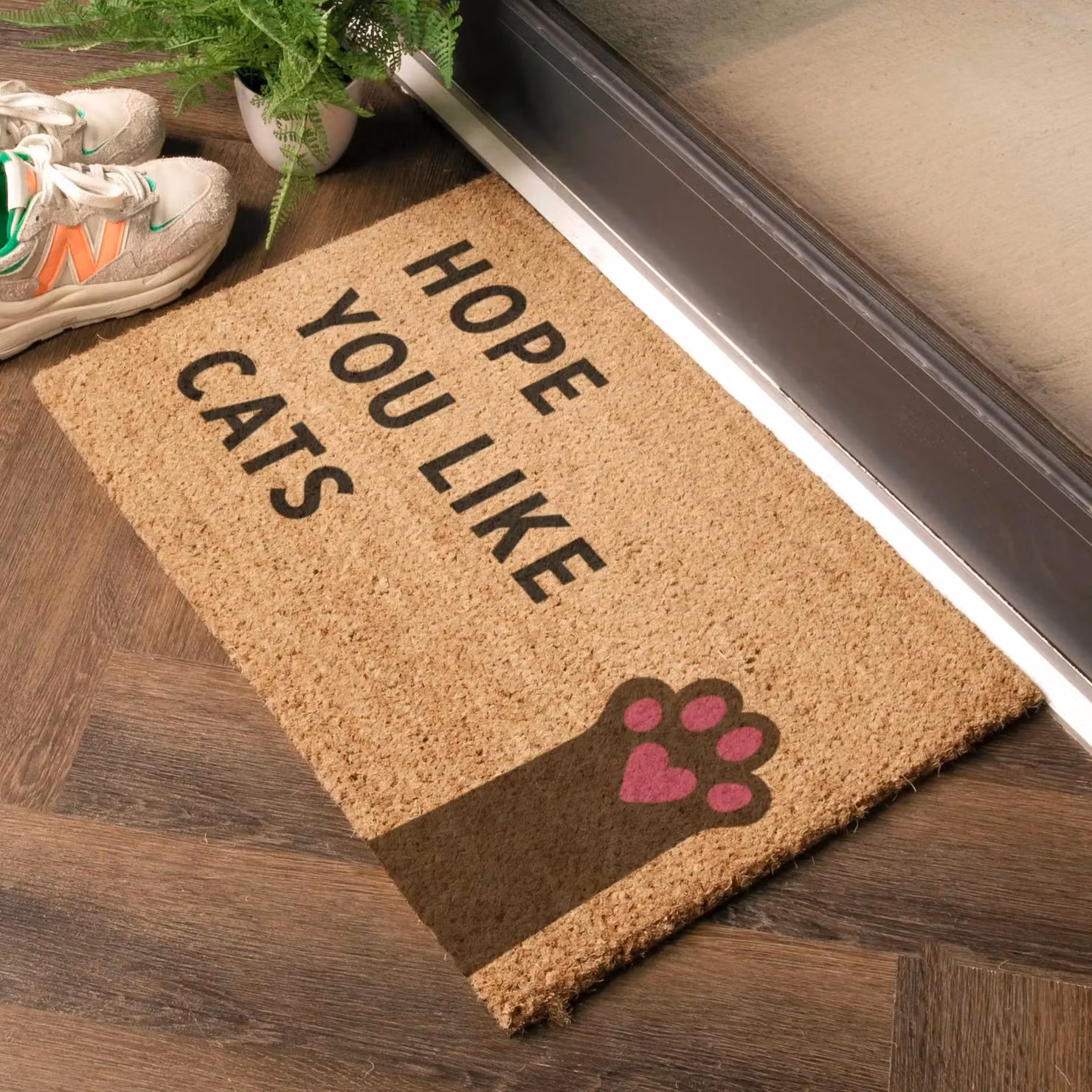 Artsy Mats Hope You Like Cats Doormat in Brown, W/D: 60 x 40 cm – 2