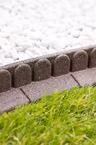Garden Gear Flexi-Edge Stone Effect Recycled Rubber Garden Border in Earth Brown – 4