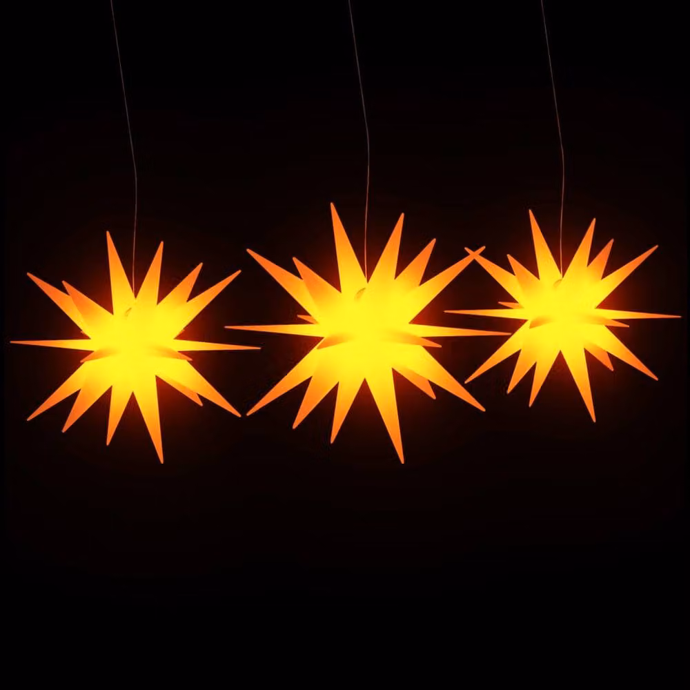 Berkfield Home Christmas LED Lights, 3 Piece Foldable Set, Yellow – 3