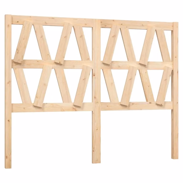 Berkfield Home Rustic Solid Wood Pine Bed Headboard in Brown, W: 146 cm, D: 4 cm, H: 100 cm