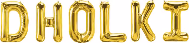 Peacock Supplies Gold Dholki Letter Foil Hanging Party Balloon