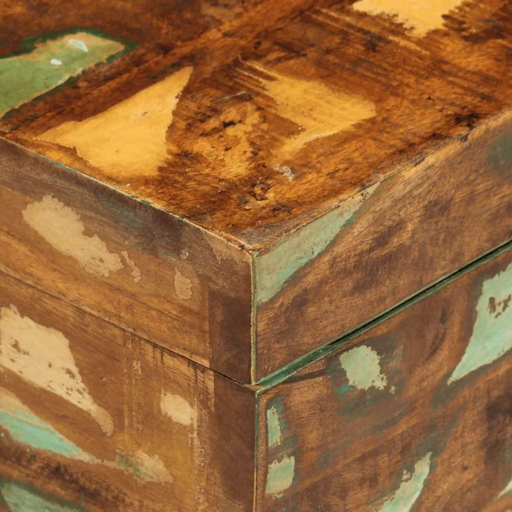 Berkfield Home Reclaimed Solid Wood Storage Box in Multicolour – 5