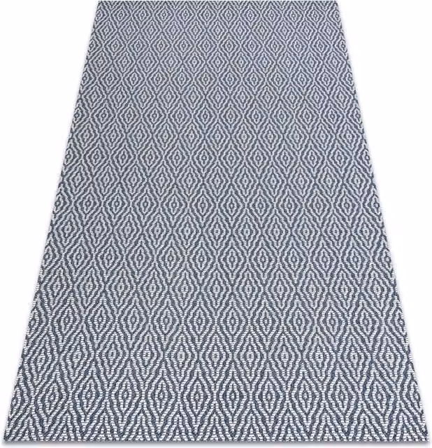 RugsX Casa Blue Cotton Rectangular Rug, W: 153 cm, D: 220 cm