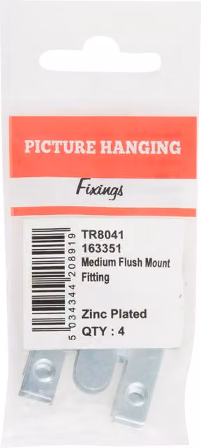 Hiatt Silver Zinc Medium Flush Mount Fittings