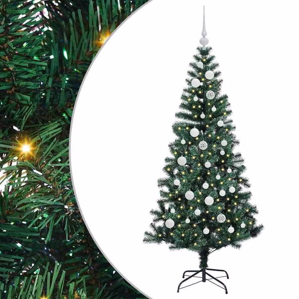 Berkfield Home Elegant Pre-lit Artificial Christmas Tree, Green, Height: 150 cm – 3