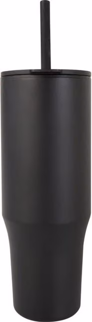Floso Brady Insulated 900ml Mug with Straw in Black – 1