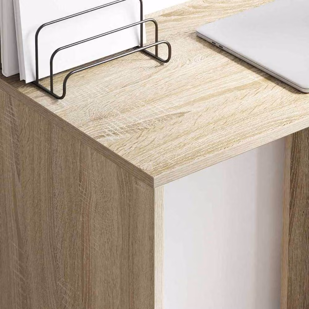 Berkfield Home Sonoma Oak Computer Desk in Light Oak – 4