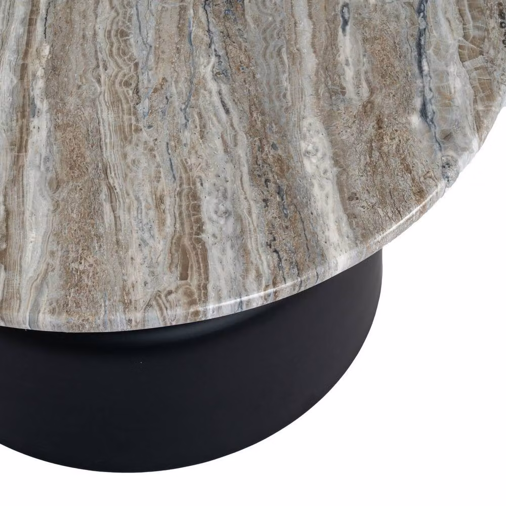 Lemon Pavilion Oura Round Coffee Table in Black Metal, W72 x D72 x H40 cm – 3