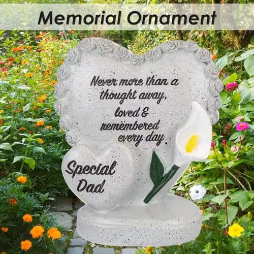 VFM e-Store Memorial Flower Pot Ornament, Grey, W: 15 cm, D: 13 cm, H: 8 cm – 3