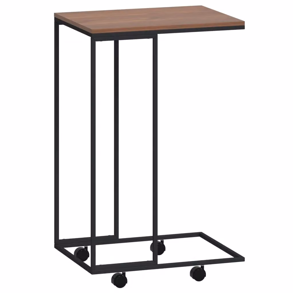 Berkfield Home Black Side Table with Castors, W/D/H: 40 x 30 x 63.5 cm – 2