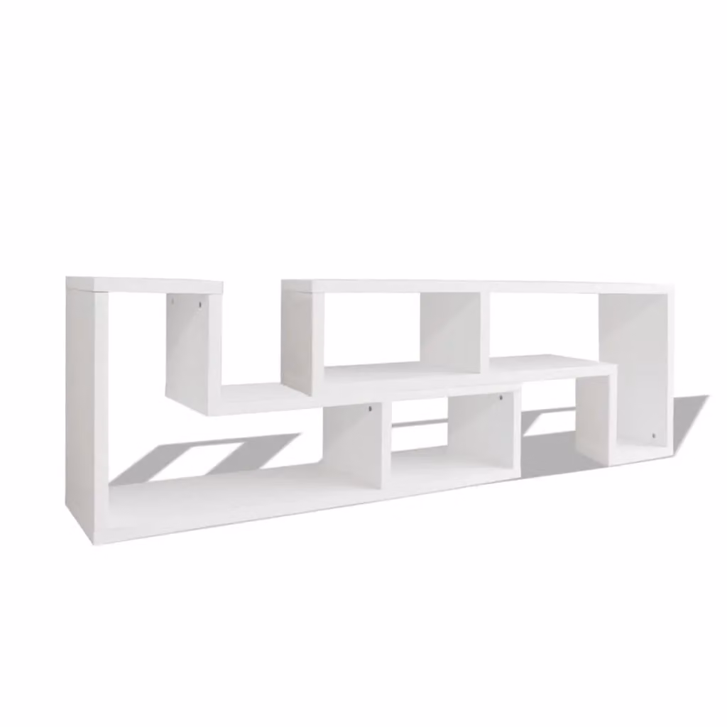Berkfield Home Modern Double L-Shaped TV Cabinet in White Matt MDF – 2