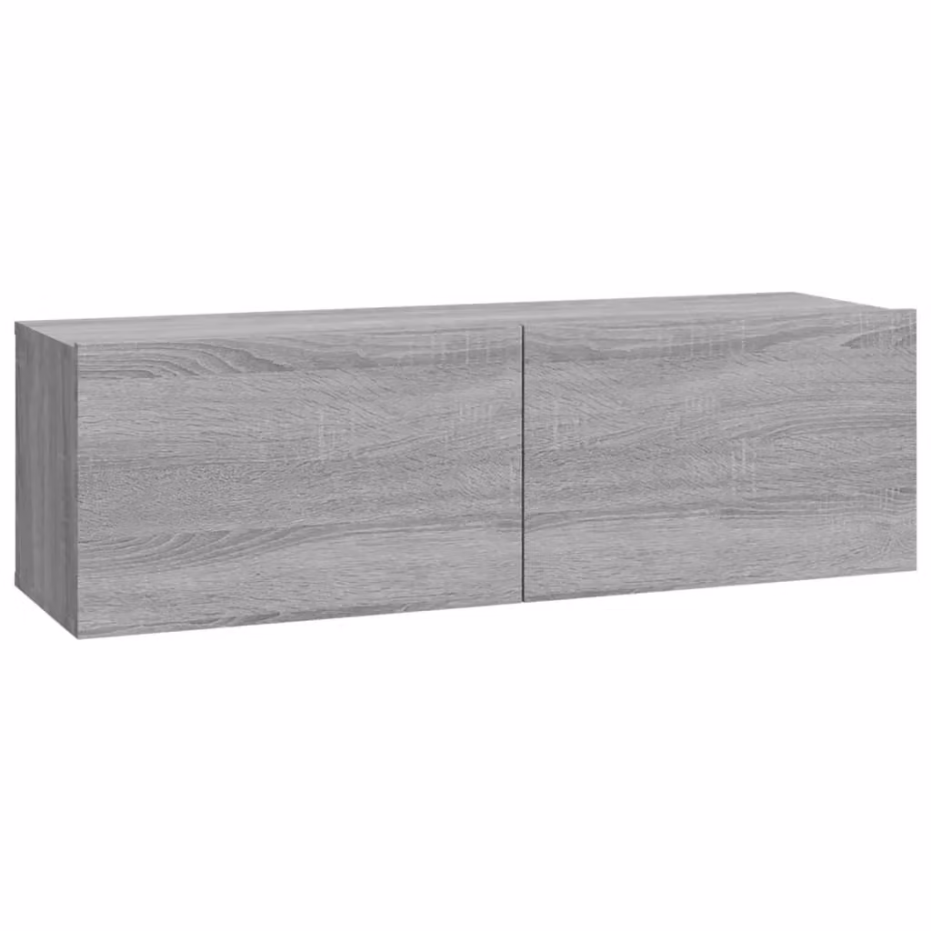 Berkfield Home Set of 2 Wall Mounted TV Cabinets in Grey Sonoma, W/D/H: 100 x 30 x 30 cm – 4