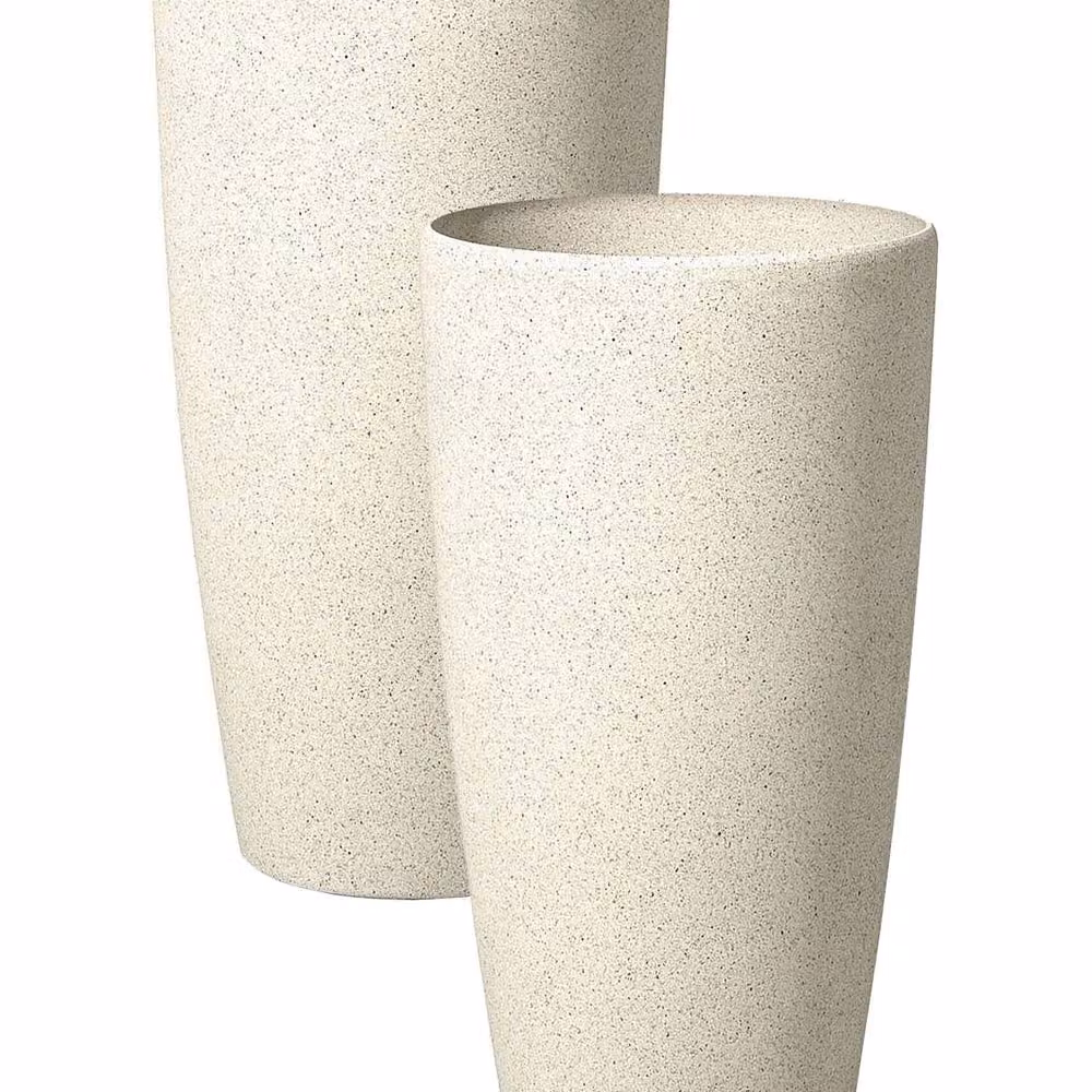 Wyld and Coco Beige Fibre Clay Tall Planter Set of 2, H 42 cm x W 23 cm – 2