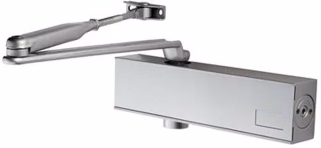 Loops Medium Frequency Overhead Door Closer Variable Power Size 2 4 in Silver