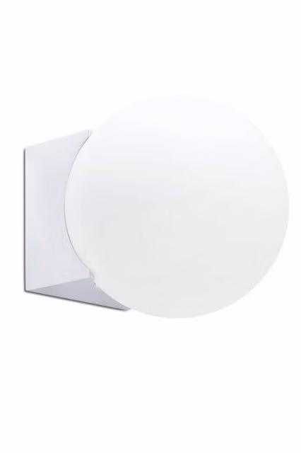 Netlighting Lago White Bathroom Globe Wall Lamp with G9 Bulb and IP44 Rating – 1
