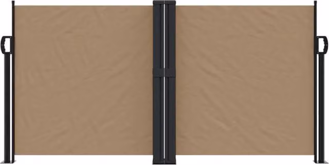 Berkfield Home Retractable Side Awning in Beige, W/H: 120 x 1200 cm