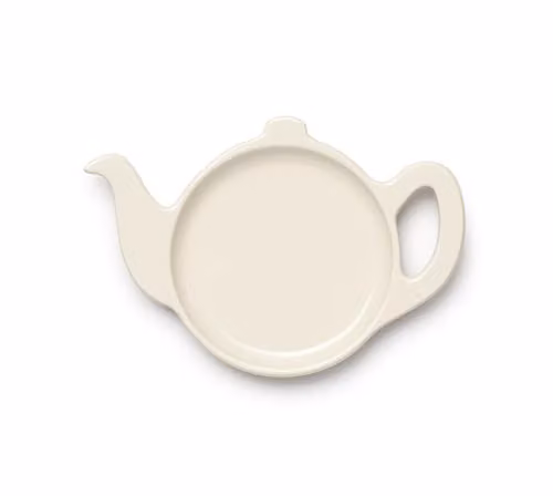Zeal Teapot Shaped Melamine Tea Bag Tidy in Beige