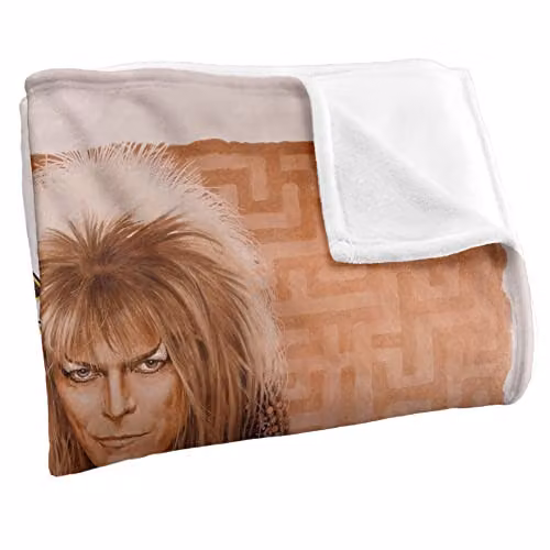 LOGOVISION Jim Henson Labyrinth Maze Montage Poster Super Soft Fleece Throw Blanket, Multicolour, W: 91 cm, D: 147 cm – 3