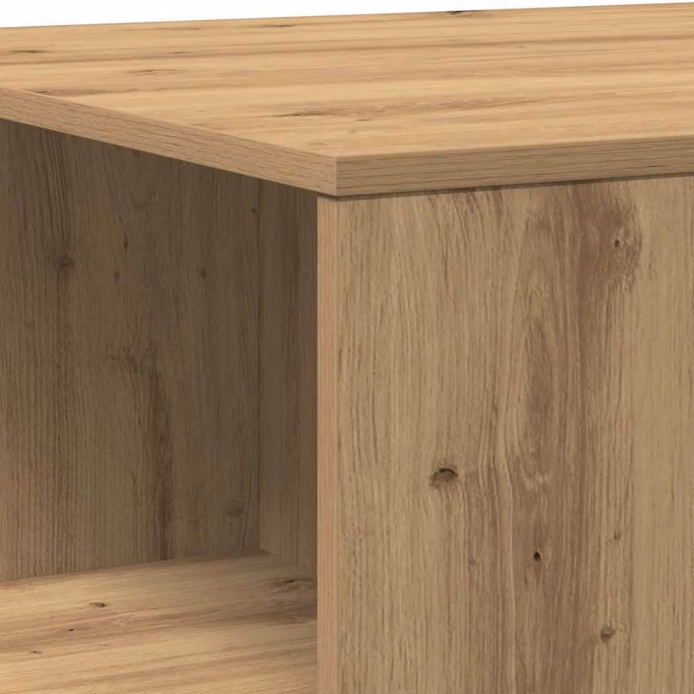 Berkfield Home Artisan Oak Coffee Table in Brown, W/D/H: 90 x 67 x 33 cm – 4