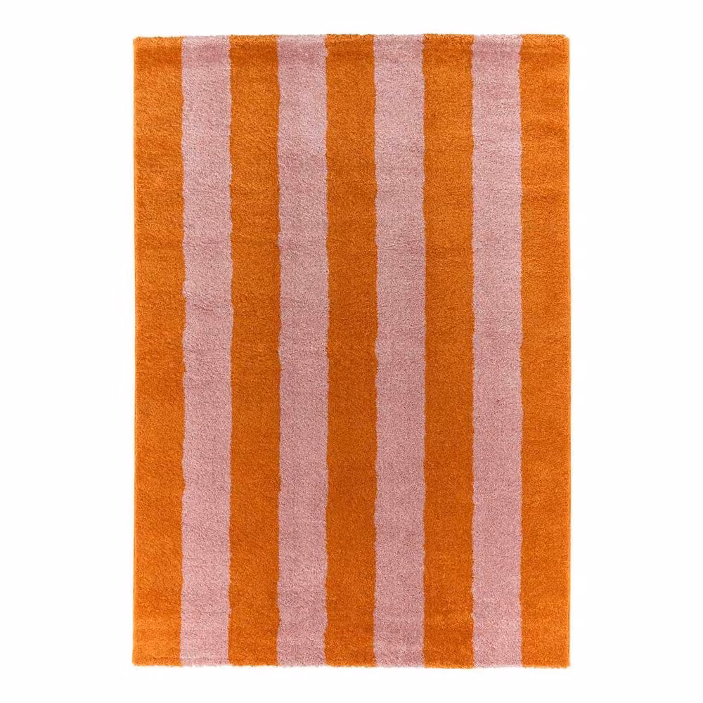 sweeek Striped Indoor Rug in Orange and Pink, W/D/H: 80 x 140 cm – 2