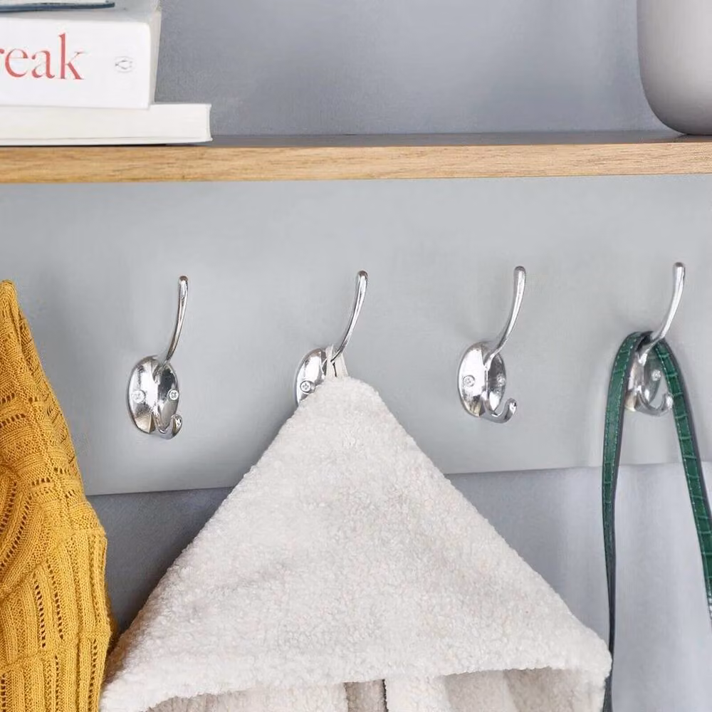 Kelvenix Modern Wooden Wall-Mounted Coat Rack with Distributed Point Hooks in Grey – 2