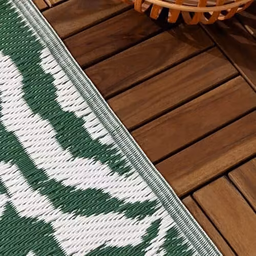 Riva Home Tocorico Reversible Jacquard Woven Floral Rug in Green, W: 120 cm, D: 180 cm – 6