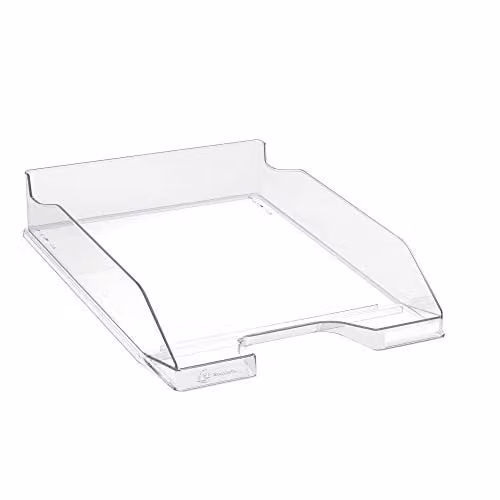 Exacompta 1 Letter Tray Combo Midi Crystal Glossy Transparent Plastic W: 34.7 cm, D: 25.5 cm, H: 6.5 cm
