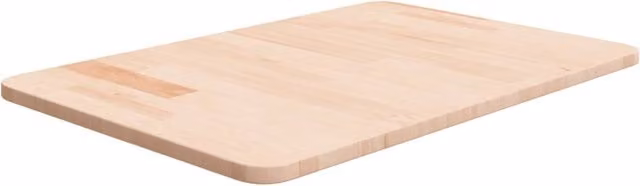 Berkfield Home Bathroom Countertop in Brown Untreated Solid Wood W: 60 cm, D: 40 cm, H: 1.5 cm