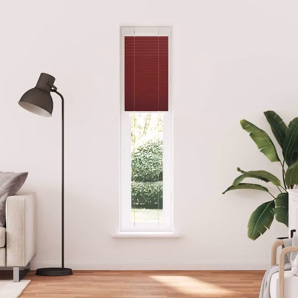 Berkfield Home Single Pleat Blind in Bordeaux Red, W: 40 cm, H: 200 cm – 2
