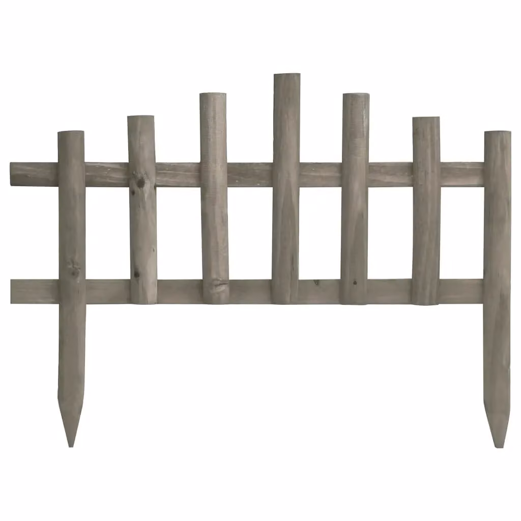 Berkfield Home White Firwood Lawn Edgings, 10 Pieces, 4.4 m – 1