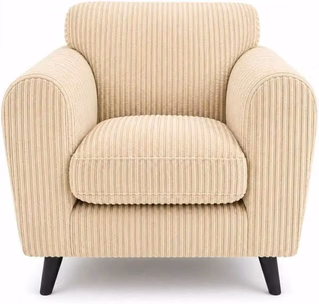 Bliss Furniture Harlow Jumbo Cord Cuddle Chair in Beige