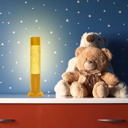 Nova Lighting Nova Baby Yellow Glitter Sensory Soothing Tabletop Lamp – 2