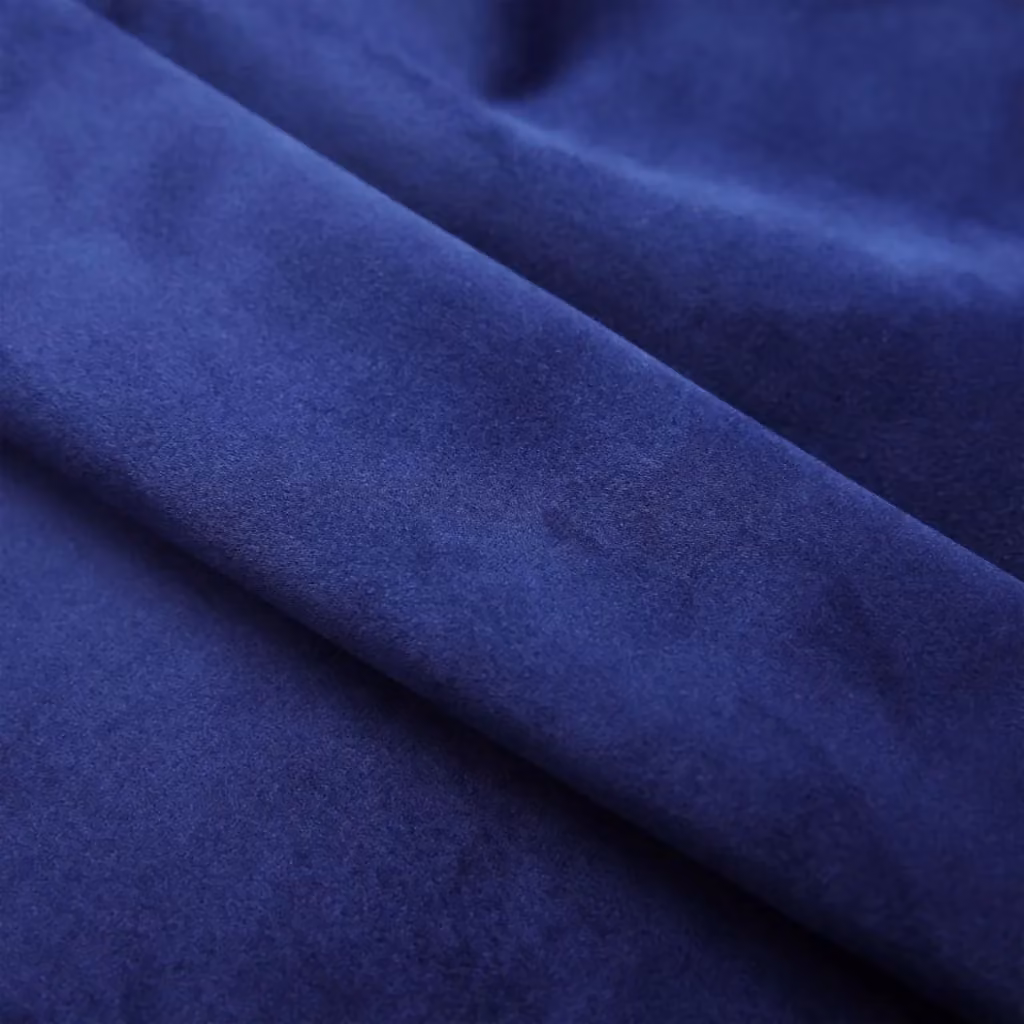Berkfield Home Blackout Velvet Curtains with Eyelets, Blue, 2 Pack, W: 140 cm, H: 245 cm – 4