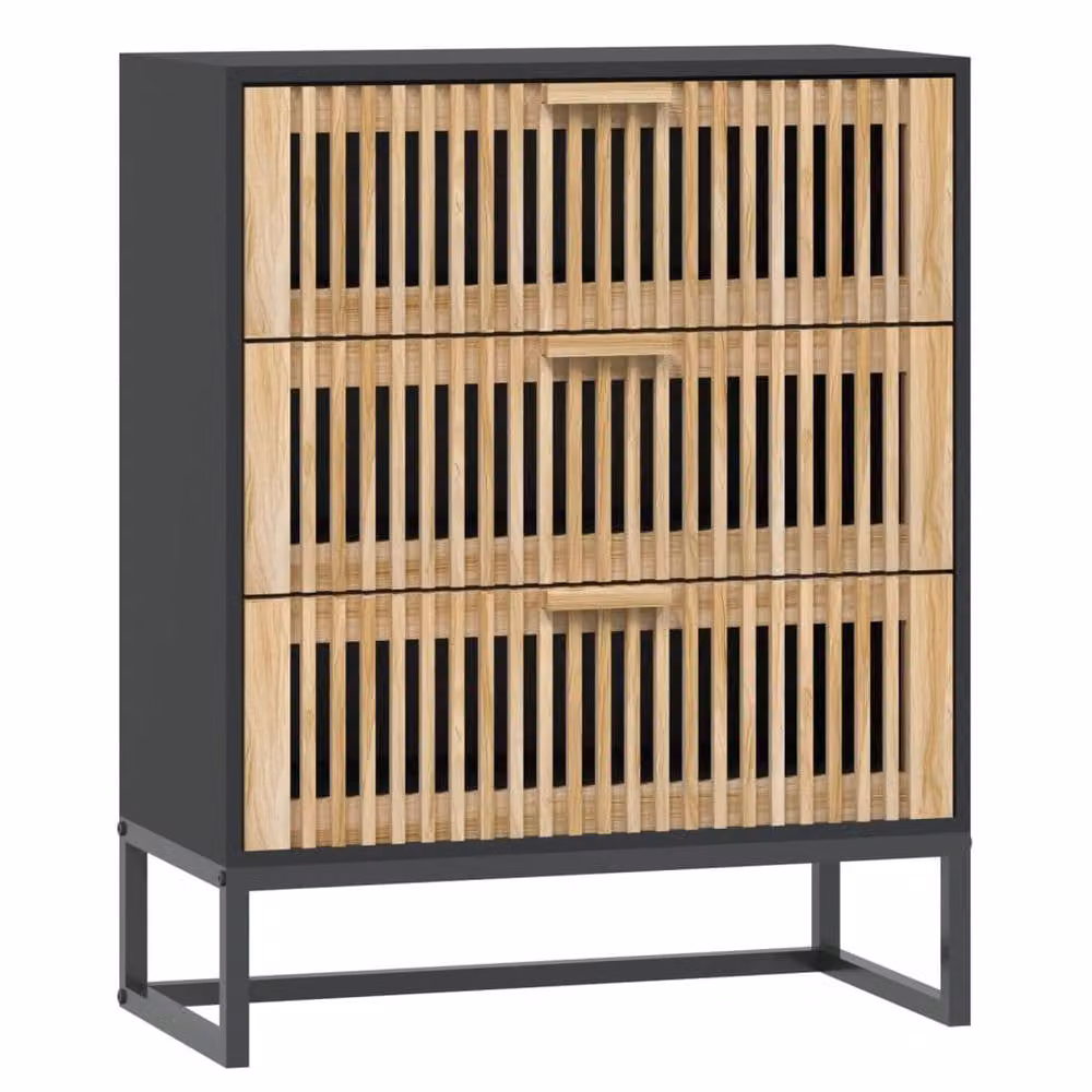 Berkfield Home Black Classic Sideboard in Engineered Wood W/D/H: 60 x 30 x 75 cm – 2